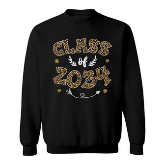 Leopard Senior Class Of 2034 Graduation 2034 Grow With Me Sweatshirt - Seseable