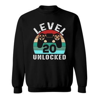 Level 20 Unlocked Since I Was Born In 2002 And Happy 20Th Birthday Sweatshirt - Seseable