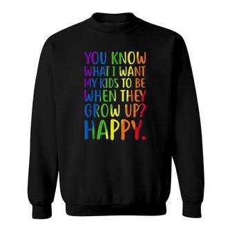 Lgbt Awareness Parents Mom Dad Gay Pride Rainbow Sweatshirt | Mazezy
