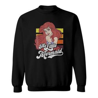 Little Mermaid Vintage Stripes Graphic Sweatshirt - Seseable