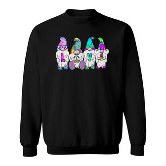 Love Gnomes Hippie Tie Dye Retro Vintage Hat Peace Gnome Sweatshirt - Seseable