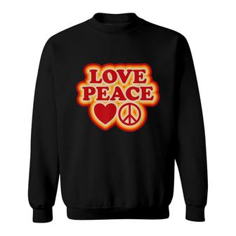Love Peace Sign 60S 70S Groovy Hippie Vintage Disco Retro Sweatshirt - Thegiftio UK
