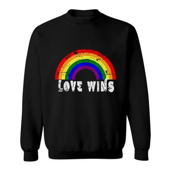 Love Wins Pride Month Lgbt Color Love Wins Sweatshirt - Thegiftio UK