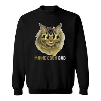 Maine Coon Dad For Cat Lovers Fathers Day Sweatshirt | Mazezy