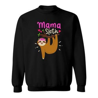 Mama Sloth Lazy Spirit Animal Mom Family Matching Costume Sweatshirt - Seseable