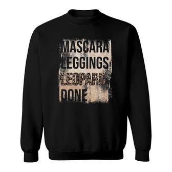 Mascara Leggings Leopard Done Leopard Print Women Girl Sweatshirt | Mazezy