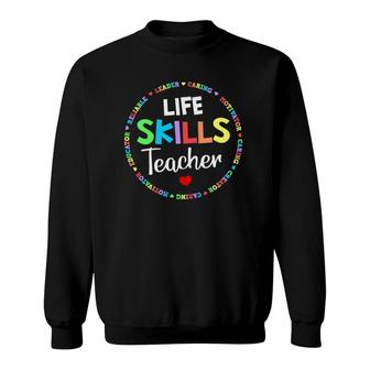 Matching Life Skills Teacher Squad Special Ed Sped Team Crew Sweatshirt | Mazezy