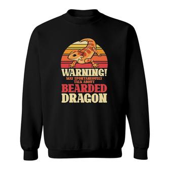 May Spontaneously Talk About Bearded Dragon Vintage Reptile Sweatshirt - Seseable