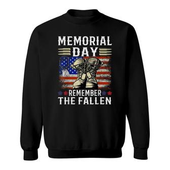 Memorial Day Remember The Fallen Usa Flag Veterans Sweatshirt - Thegiftio