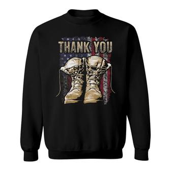 Memorial Day Veterans Day Thank You For Your Service Sweatshirt | Seseable FR