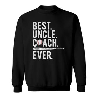 Mens Baseball Best Uncle Coach Ever Proud Dad Daddy Fathers Day Sweatshirt - Seseable