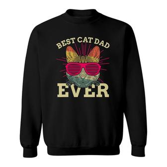 Mens Best Cat Dad Ever - Cat Dad Sweatshirt - Seseable