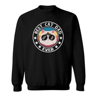 Mens Best Cat Dad Ever Funny Ragdoll Cat Daddy Fathers Day Sweatshirt - Seseable