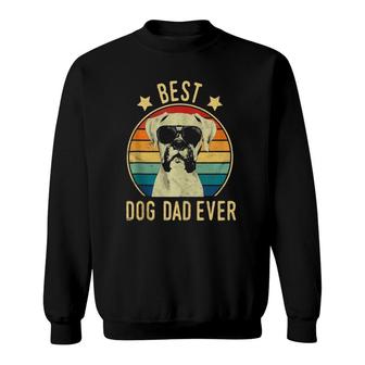 Mens Best Dog Dad Ever Boxer Fathers Day Sweatshirt - Seseable