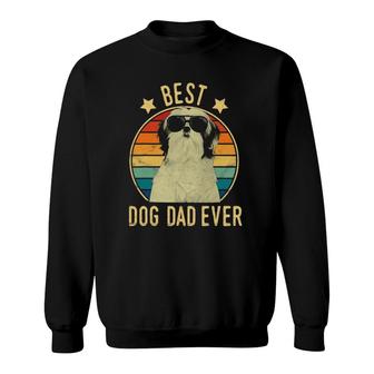 Mens Best Dog Dad Ever Shih Tzu Fathers Day Gift Sweatshirt - Seseable