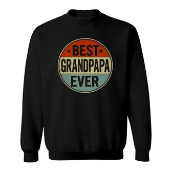 Mens Best Grandpapa Ever Retro Style Cool Bday Gift For Grandpapa Sweatshirt - Seseable