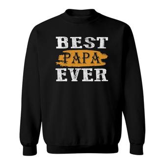 Mens Fathers Day Best Papa Ever Grunge Sweatshirt - Seseable