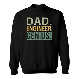 Mens Fathers Day Dad Engineer Genius Engineering Daddy Papa Sweatshirt - Seseable