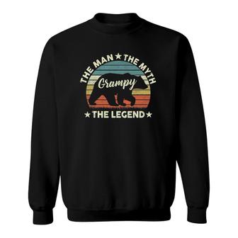 Mens Grampy Bear Gift For Fathers Day The Man Myth Legend Sweatshirt - Seseable