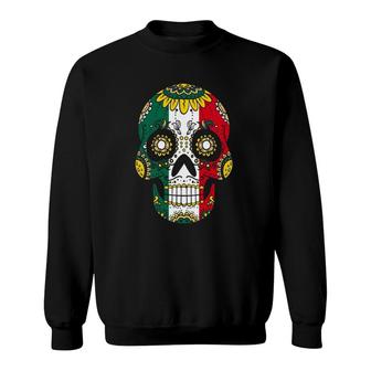 Mens Mexician Dia De Los Muertos Men Sugar Skull Day Of Dead Men Sweatshirt | Mazezy