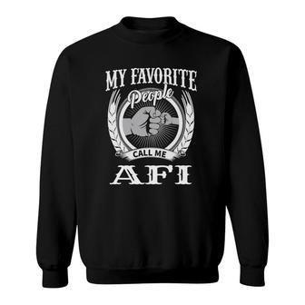 Mens My Favorite People Call Me Afi Fist Bump Nordic Grandpa Sweatshirt - Seseable