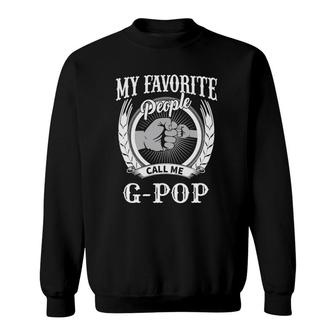 Mens My Favorite People Call Me G-Pop Fist Bump Special Grandpa Sweatshirt - Seseable