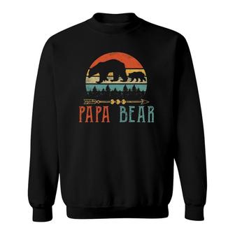 Mens Papa Bear Daddy Funny Mens Fathers Day Gift-Idea Sweatshirt - Seseable