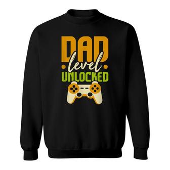 Mens Pregnancy Announcement I Dad Level Unlocked Sweatshirt - Thegiftio UK