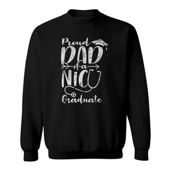 Mens Proud Dad Nicu Graduate Funny Newborn Nurse Gift Sweatshirt - Seseable