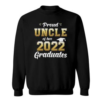 Mens Proud Uncle Of Two 2022 Graduates Senior 22 Twins Sweatshirt - Seseable