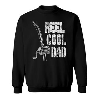 Mens Reel Cool Dad Fishing Daddy Mens Fathers Day Gift-Idea Sweatshirt - Seseable