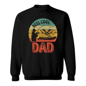 Mens Reel Cool Dad Funny Fisherman Christmas Gift Sweatshirt - Seseable
