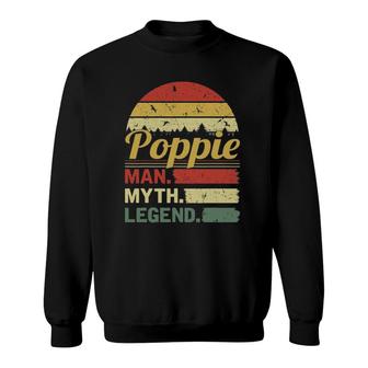 Mens Retro Vintage Poppie Man Myth Legend Outfit Fathers Day Sweatshirt - Seseable