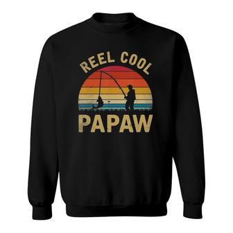 Mens Vintage Reel Cool Papaw Fish Fishing Fathers Day Gift Sweatshirt - Seseable