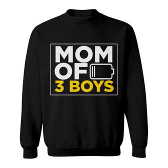 Mom Of 3 Boys Christmas Gift From Son For Women Mommy Sweatshirt - Monsterry CA