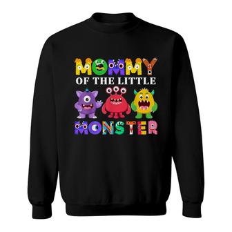 Mommy Of The Little Monster Birthday Party Family Monster Sweatshirt - Seseable
