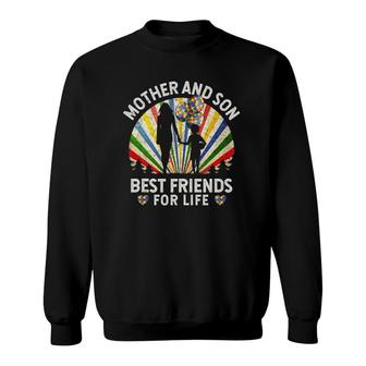 Mother And Son Best Friends For Life Autism Awareness Mom Sweatshirt | Mazezy