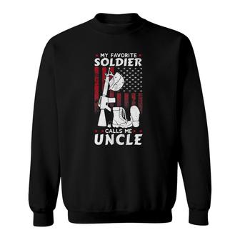 My Favorite Soldier Calls Me Uncle Us Army Veteran Sweatshirt - Seseable