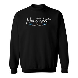 Nantucket Massachusetts Kayak Paddles Sweatshirt | Mazezy