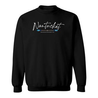 Nantucket Massachusetts Kayak Paddles Sweatshirt - Thegiftio UK