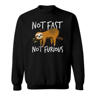 Not Fast Not Furious Funny Cute Lazy Sloth  Sweatshirt