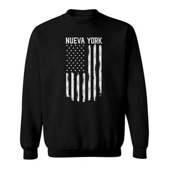 Nueva York New York Us American Flag Fourth Of July Spanish Sweatshirt - Seseable