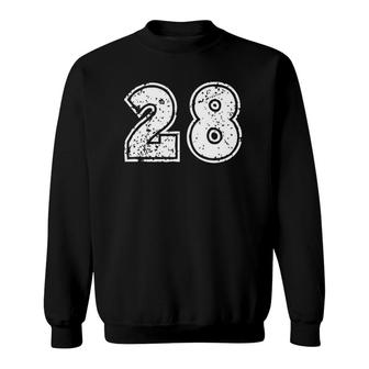 Number 28 Sports Player Uniform Number Jersey Sweatshirt - Seseable