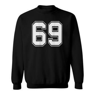 Number 69 Football Baseball Soccer Jersey Uniform Sweatshirt - Seseable