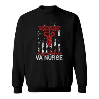 Nursing Patriot Usa Nurse American Flag Va Nurse 4Th Of July Sweatshirt - Seseable