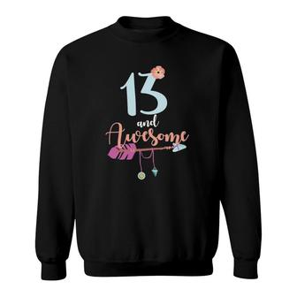 Official Teenager For 13Th B Day Party Teenage Girls Cute Sweatshirt | Mazezy