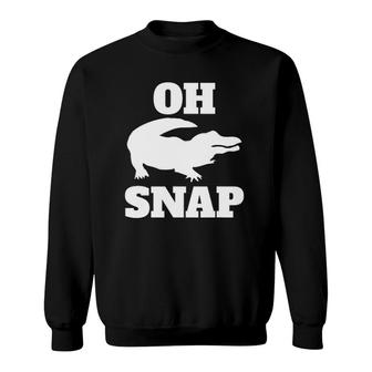 Oh Snap Alligator Graphic Animal Sweatshirt | Mazezy