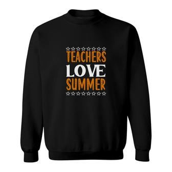 Only The Brave Teacher Love Summer Orange White Sweatshirt - Seseable