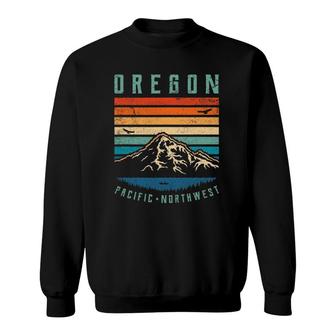 Oregon Retro Vintage Portland Home State Mountains Sweatshirt