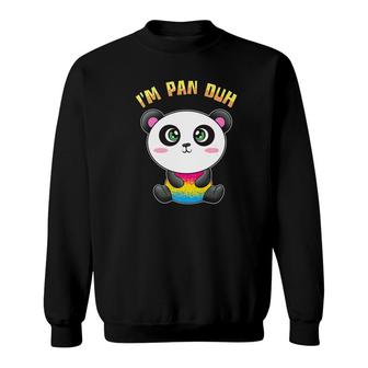 Pansexual Im Pan Duh Panda Bear Gay Pride Lgbtq Sweatshirt - Monsterry CA